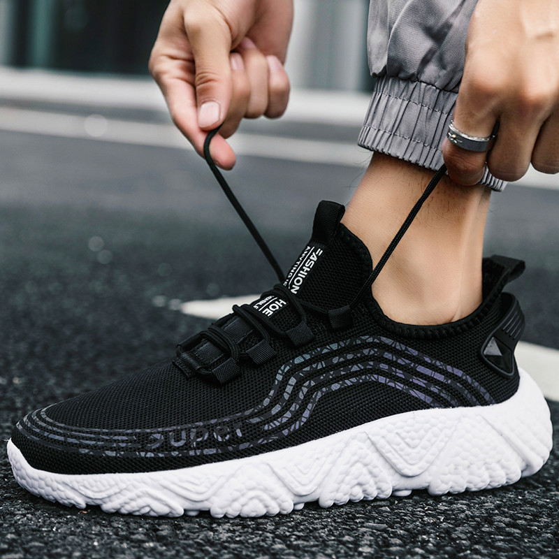 

Top quality Men's high-quality soft sports shoes, ultra-light casual wild fashion shoes and running shoes, 124；black-124；