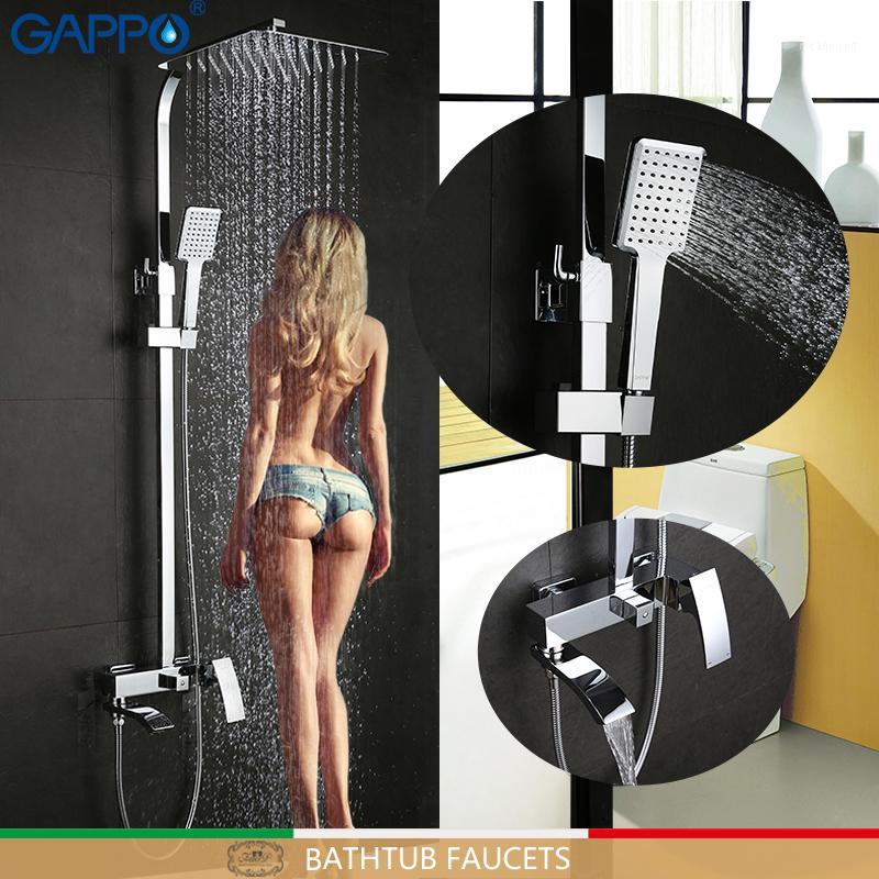 

GAPPO Bathtub Faucets rainfall shower set chrome bath tub faucets bathroom tap mixer bathroom shower set1