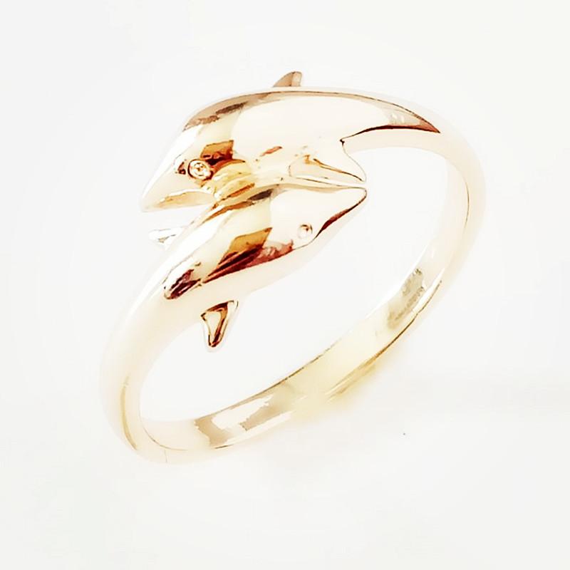 

2020 New Fashion Rings 585 Gold Color Women Jewelry Hot Selling Cute Dolphin Shape Metal Rings Designs for Women