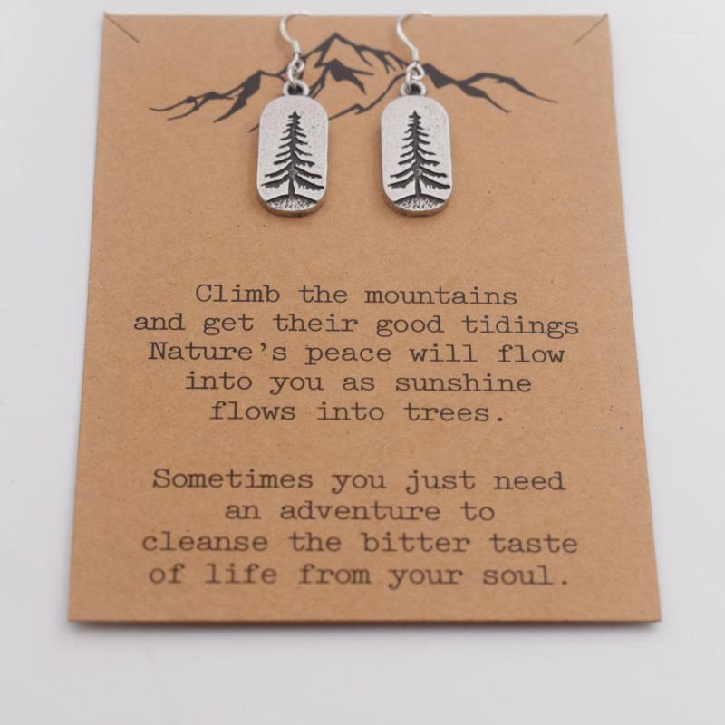 

1pair pine tree earring Forest Mountain Earrings Camping Nature Jewelry, Hiker Gift, Outdoorsy Gift1