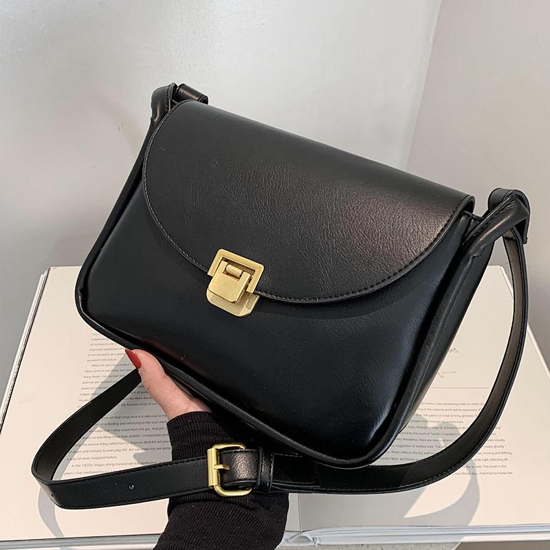 

High Quality Pu Leather Women Shoulder Bag Fashion Designer Crossbody Bags for Women Casual Female Handbags Messenger Bags New, Black