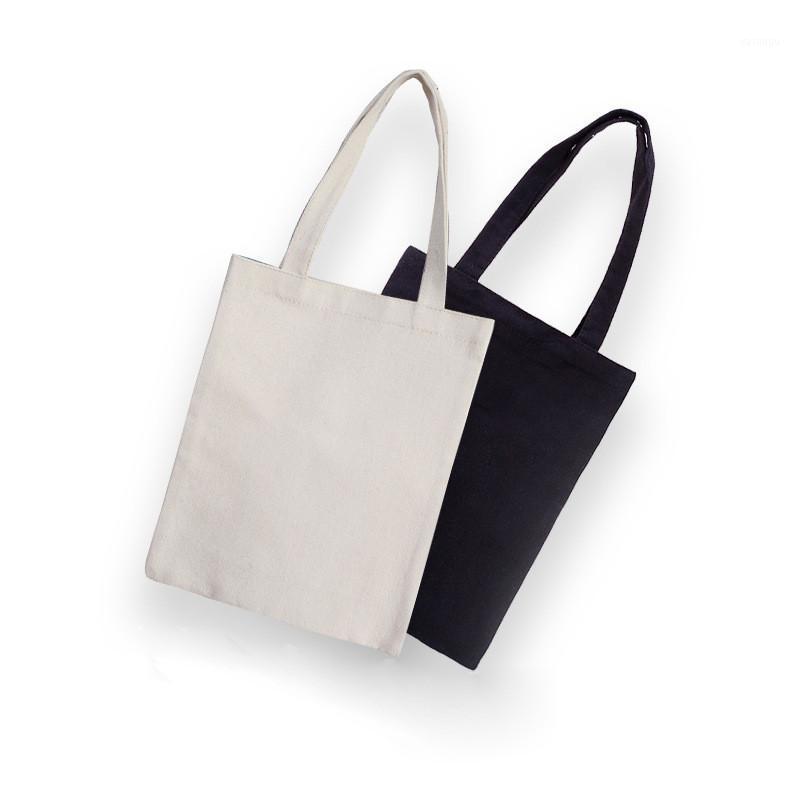 

50pcs White/black Blank pattern Canvas Shopping Bags Eco Reusable Foldable Shoulder Bag Handbag Tote Cotton Tote Bag Wholesale1