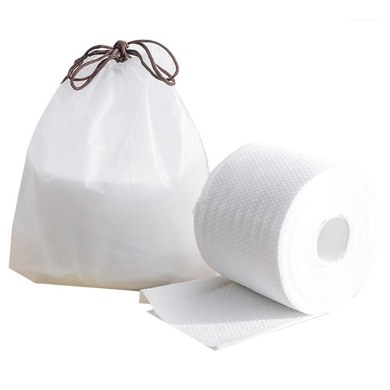 

Face Disposable Cotton Towel, Makeup Wipes Cotton Pads Facial Cleansing Roll Paper Tissue Makeup Towel (2 Rolls)1, White