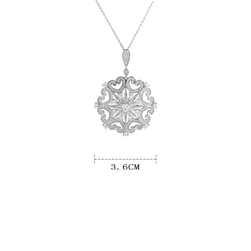 

High sense of simplicity and fashion clavicle chain exquisite light luxury gift for girlfriend gift heart-shaped snowflake neckl