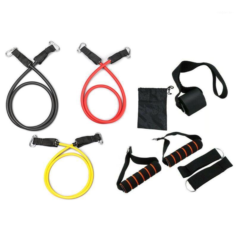 

Resistance Band Set 3 Stackable Exercise Bands (10lb,20lb,30lb) with Ankle Strap 27RD1