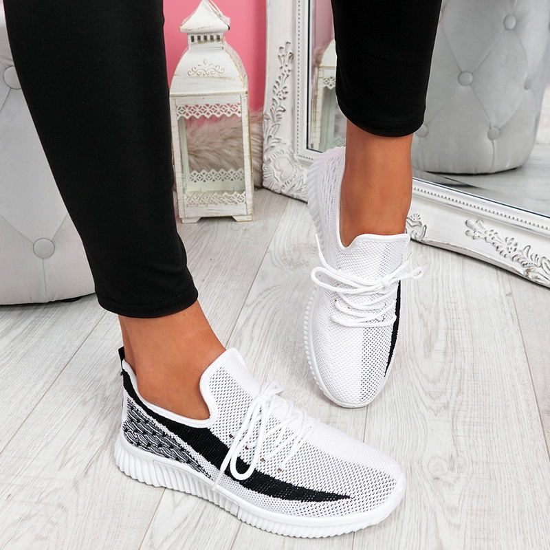 

2021 The New New Women Athletic Women's Knitted Rent Shoes Toe Qdvr, Gray.