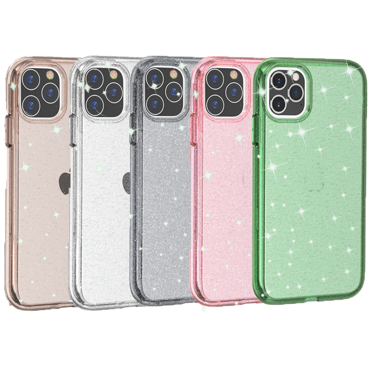 

For iPhone 12 11 Pro Mini XS XR Max 8 7 6 Plus Hybrid Robot Glitter Transparent Terminator Phone Case Crashproof Defender Case, Mix color/leave a message color number