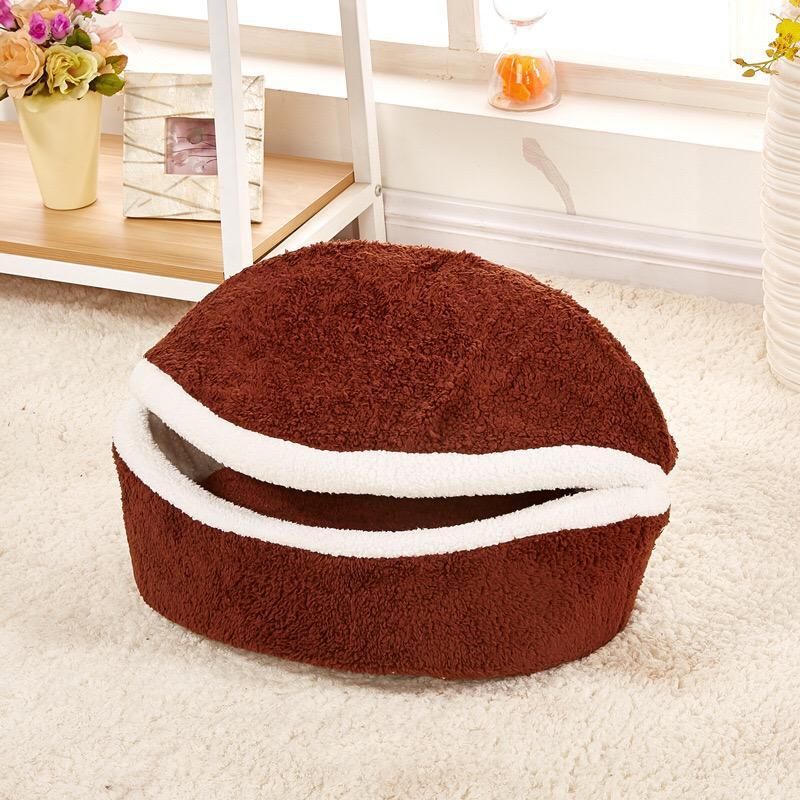 

Detachable Winter Warm Nest Comfortable Condo Windproof Sleeping Bag Soft Hamburger Bed for Cat