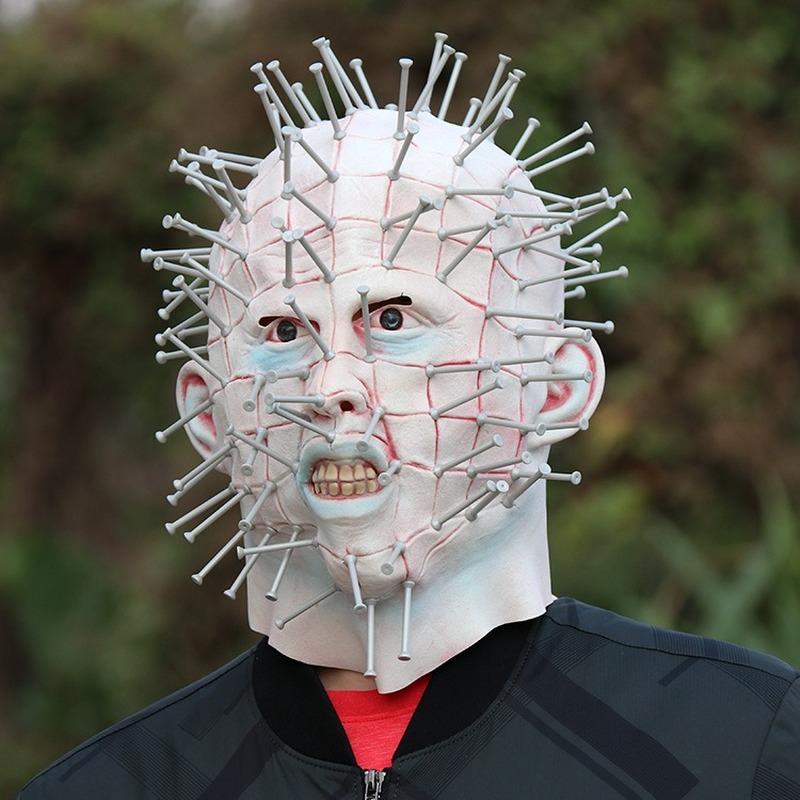 

Halloween Hellraiser Masks Infernal Ghost Nails Adult Unisex Masks Grimace Monster Nail Man Movie Cosplay Mask