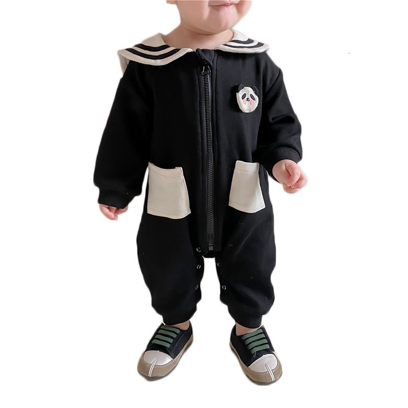 

2021 New for Newborn Kids Long Sleeve Jumpsuit Sailor Collar Cotton Boys Clothes Baby Girls Rompers M98s, 23155131