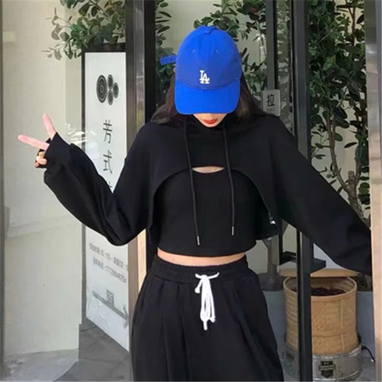 

2021 New Women' Ultra Short Open Hilum Hooded Sweater for Autumn L4g5, Pink