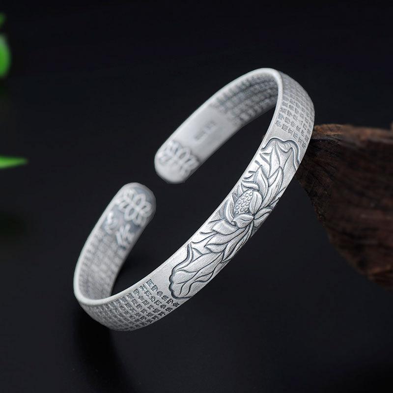 

lotus bracelet retro mantra of great compassion silver bracelet children six words hand act the role ofing is tasted