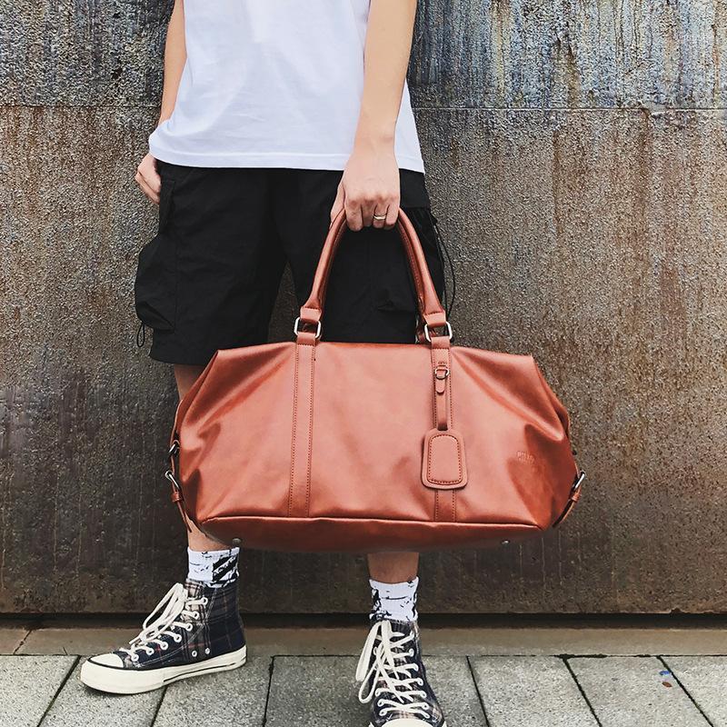 

New Large Capacity Portable Crossbody Bag Fashion Casual Men's Travel Bag Business Travel Luggage Shoulder1, Brown