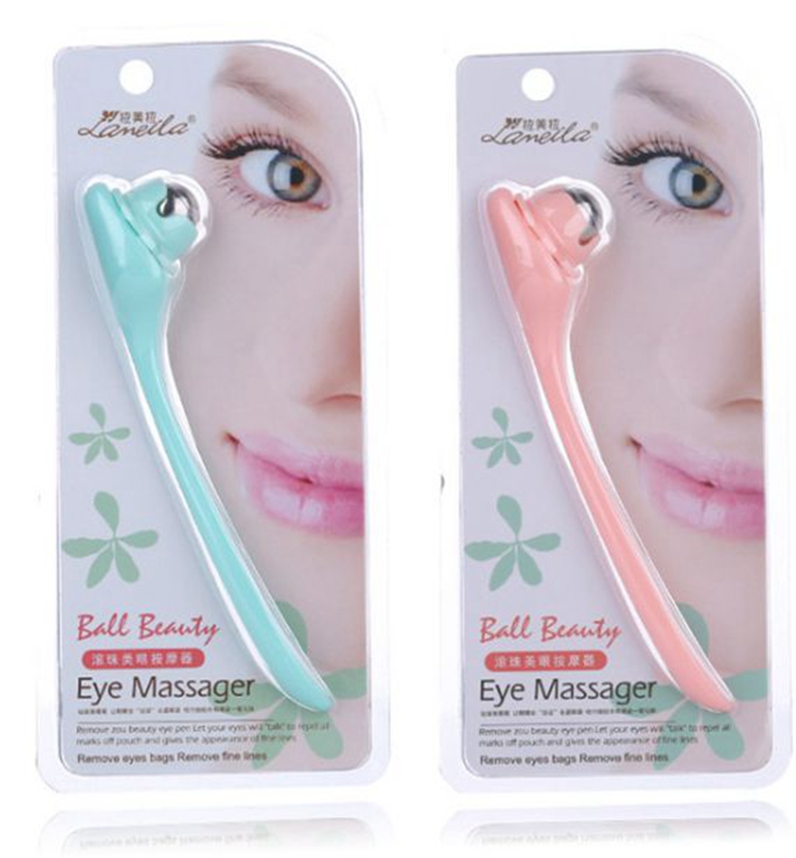 360 Degrees Roller Ball Eye Massager Beads Dark Circles Remover Face Lift Massage Tools Anti-Wrinkles Beauty Instrument KKA6156