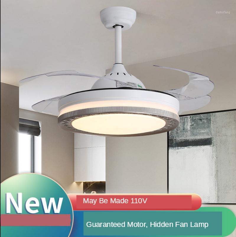 

LED Ceiling Fan Classic Invisible Ceiling Fans Light Bedroom Restaurant Modern Minimalist Retractable Fans with Lights1