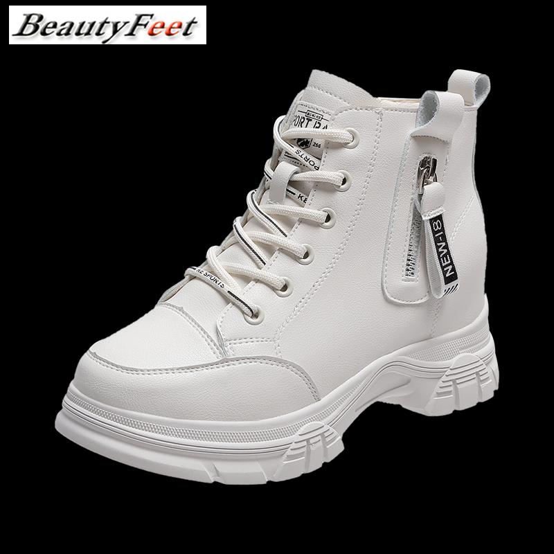 

Warm Plush Winter Boots for Women Shoes Woman Thick Bottom Chunky Sneakers 2021 New Autumn Solid Leather Ankle Boots Plus Size, Black