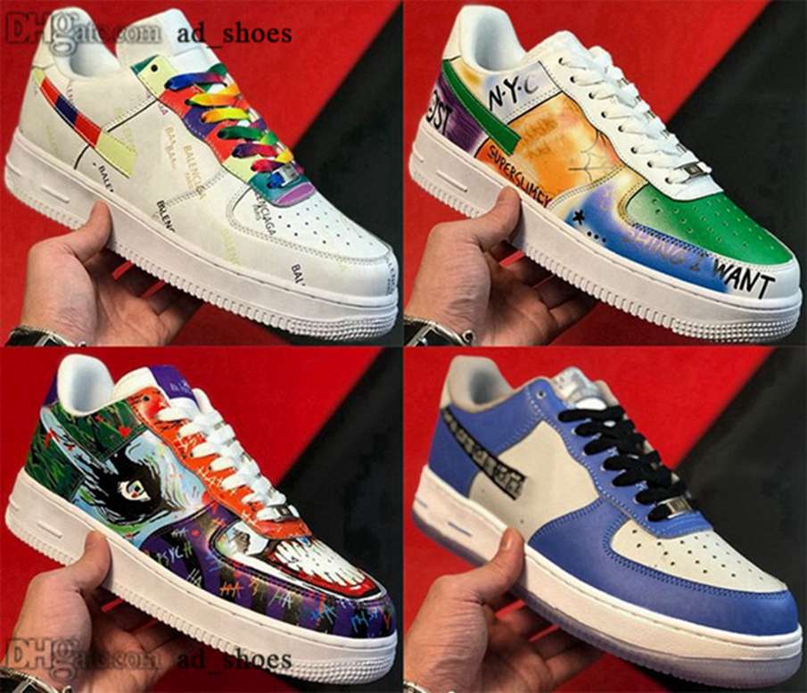 

size us eur vulcanized force 35 mens women casual shoes af1 one 1 5 men trainers Sneakers airforce with box forces 12 46 air white baskets, Black;red