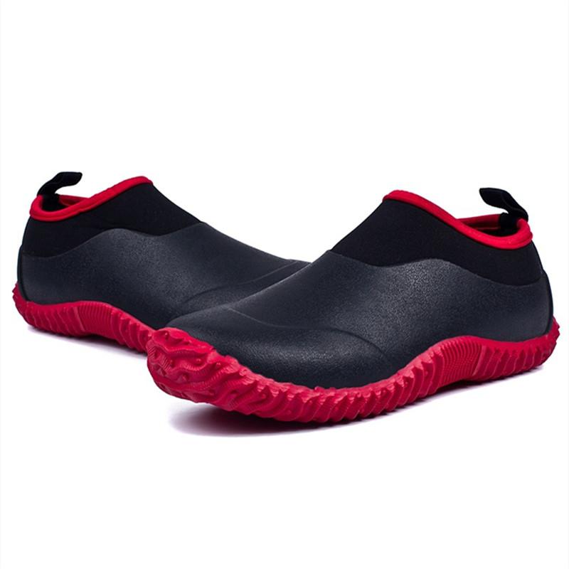 

Aqua Shoes Large Size Eu 35-46 Couple Men Rubber Waterproof Non-slip Rain Boots Garden Farm Working Fishing Water Wading Shoes