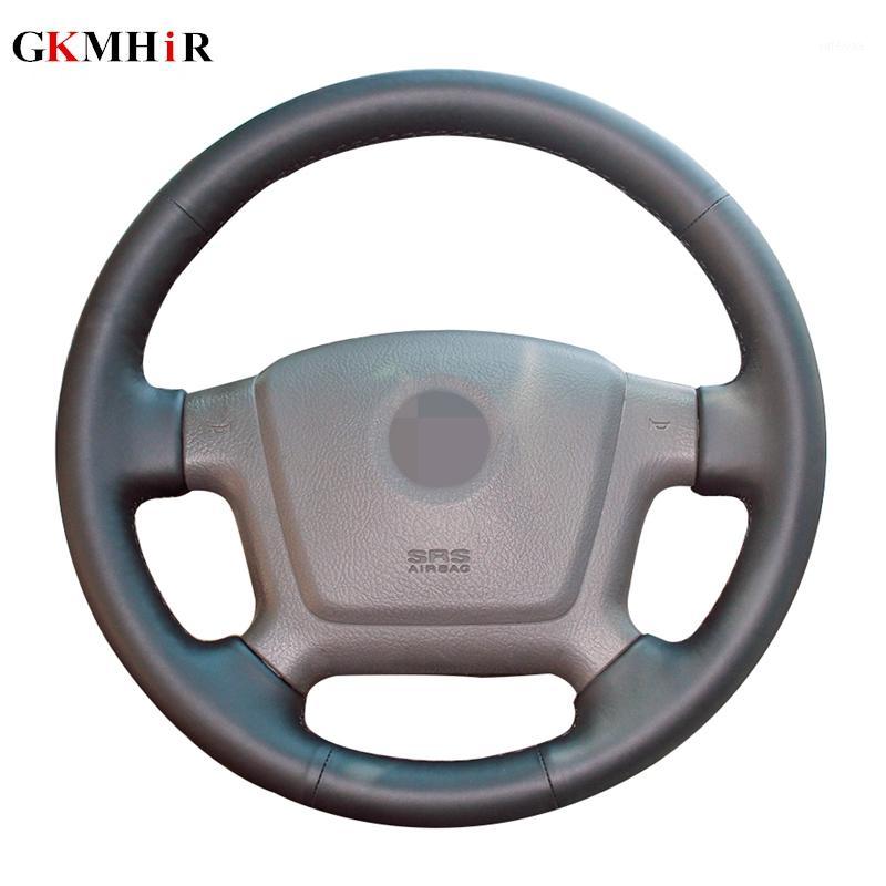 

DIY Hand-stitched Black Artificial Leather Car Steering Wheel Cover for Kia Cerato 2005-2012 Spectra Spectra5 2004-20091