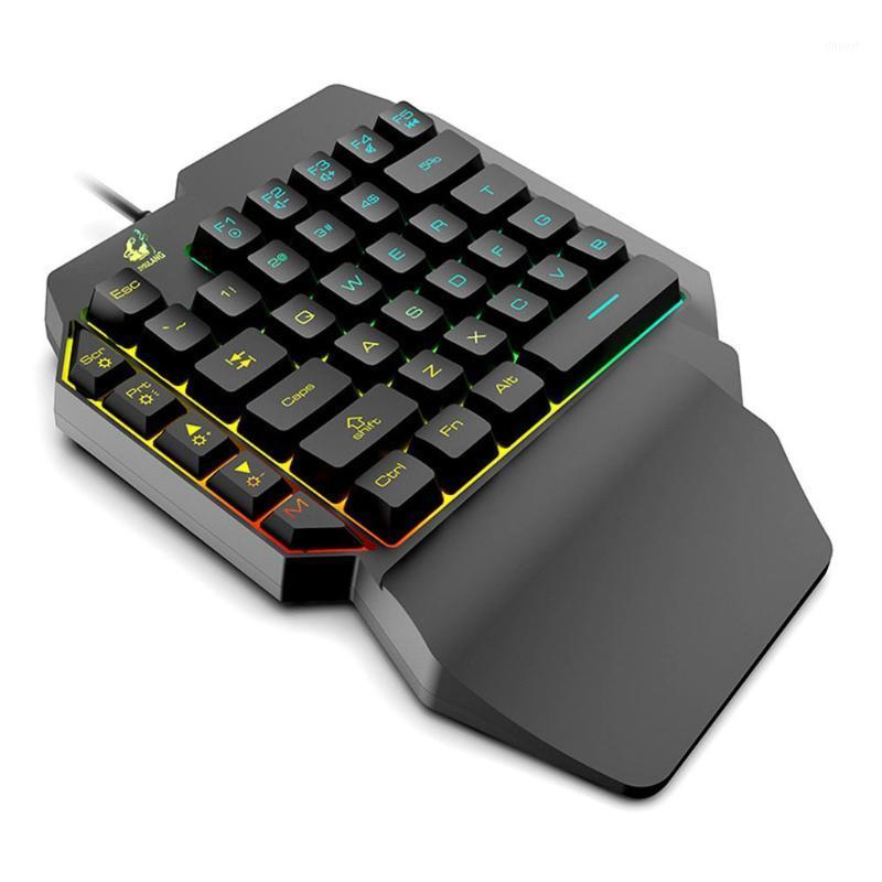 

Waterproof Left Hand Keyboard Single One-Hand Keyboard Mechanical Feel Game for Mobile Tablet Laptop PUBG Game1