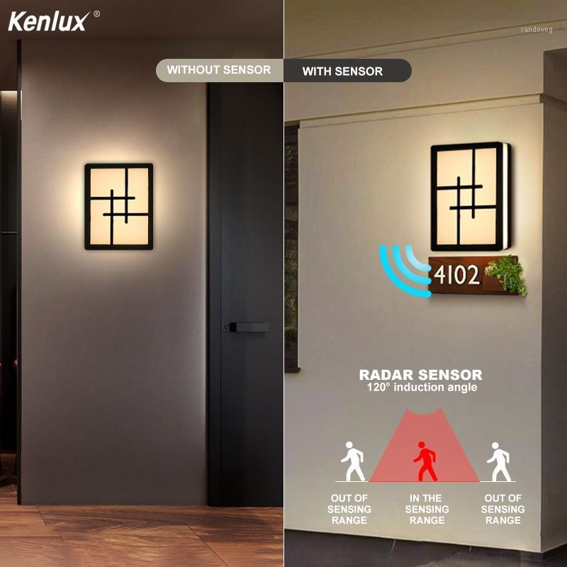 

LED Wall Lamp 18W Radar Motion Sensor Light Waterproof Plastic Porch Light Modern LED Wall Courtyard Garden Outdoor Lighting1