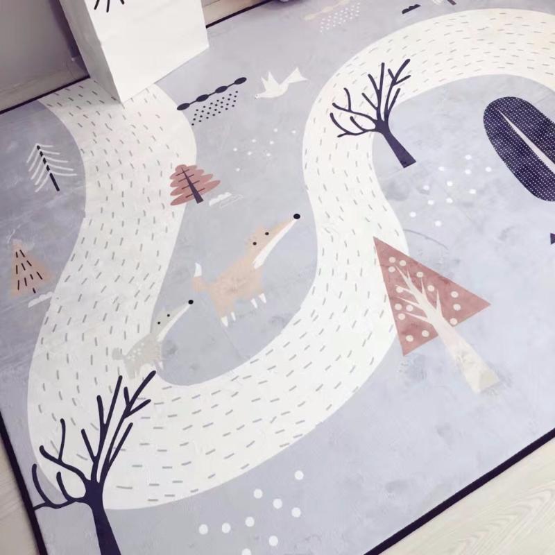 

150X190CM Crystal Cashmere Carpets For Living Room Cartoon Children Bedroom Rugs And Carpets Coffee Table Area Rug Kids Play Mat1, 0000