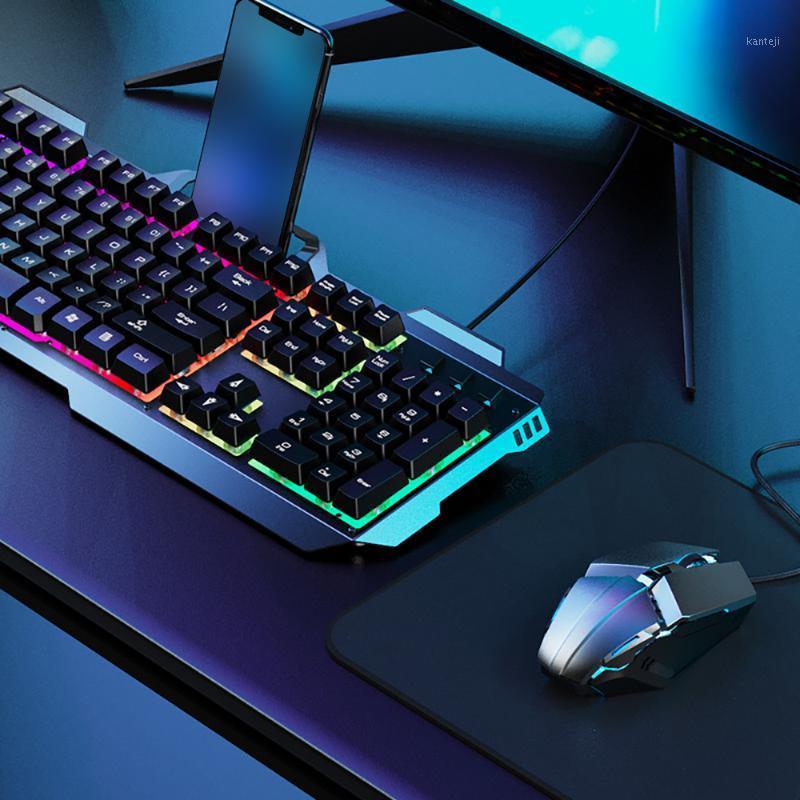 

Gaming Keyboard Gaming Mouse Mechanical Feeling RGB LED Backlit Gamer Keyboards USB Wired Keyboard For Game PC Laptop Computer1