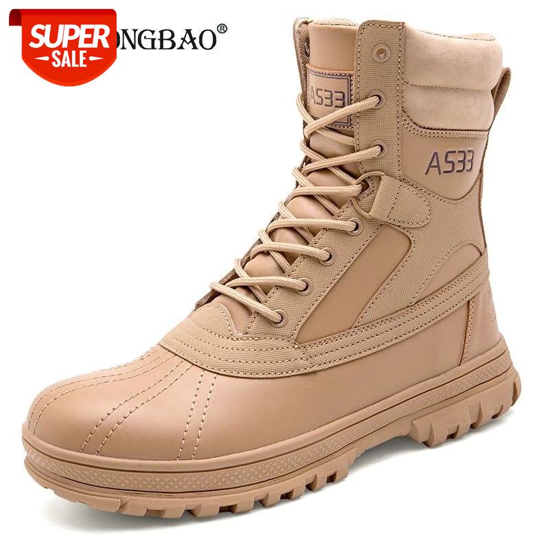 

Brand Desert Tactical Mens Boots Wear-resisting Military Boots Men Waterproof Leather Men Hiking Outdoor Motorcycle #ow84, Beige