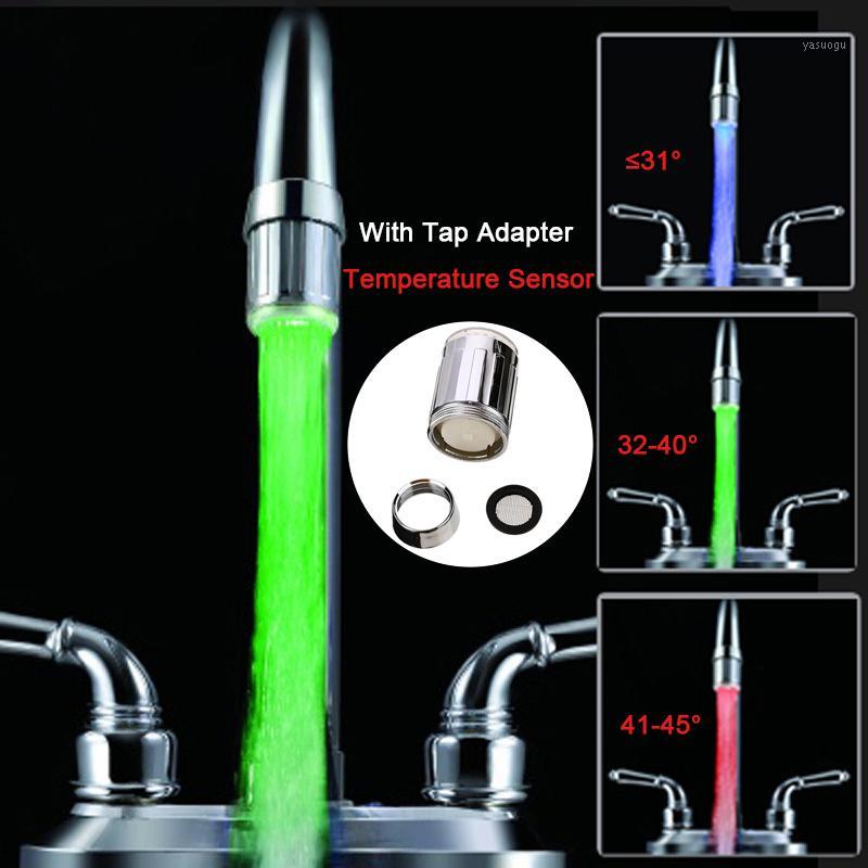 

Luminous Light-up LED Water Faucet Shower Tap Basin Water Nozzle Bathroom Kitchen Heater Faucets thermostat Blue/3Color/7 Colors1