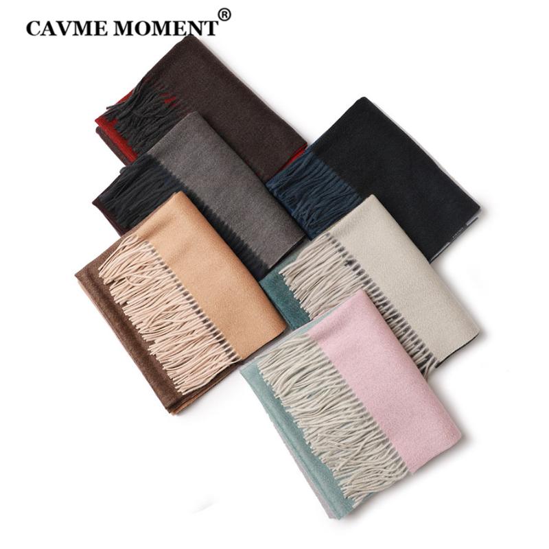 

CAVME 2020 Winter 100% Cashmere Scarf Women Pure Cashmere Gradient Warmth Shawls Scarves Gift