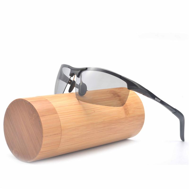 

Sunglasses MINCL/ Aluminum Frame And Magnesium Pochromic For Men Brand Discoloration Polarized Goggle FML