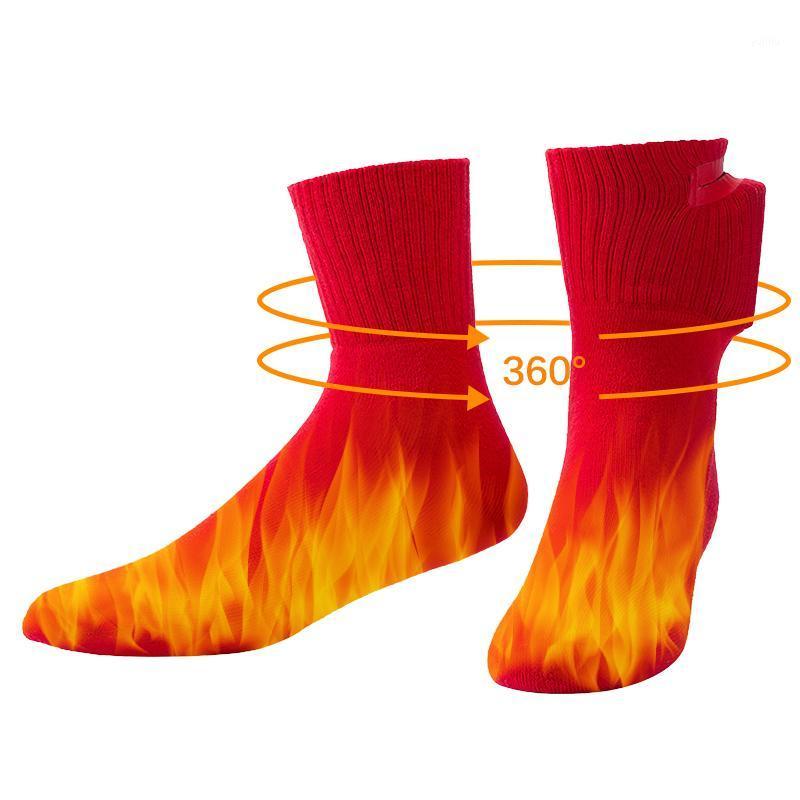 

High-Quality Cotton Charging Heating Socks Adjustable Foot Warmer Heated Socks Thermal Rechargeable Washable1, White