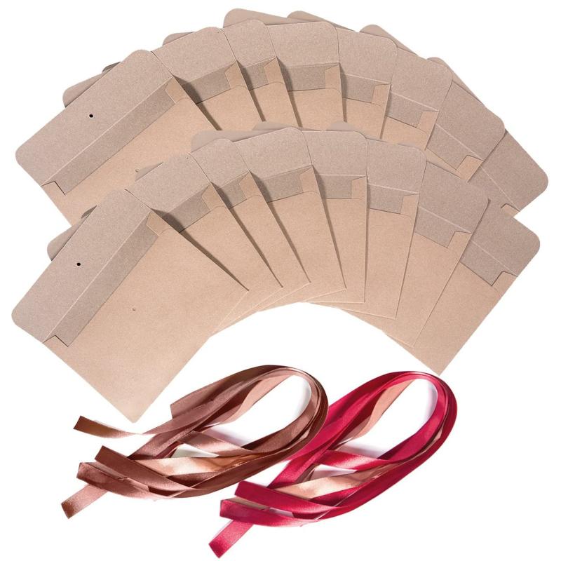 

30pc Retro Diy Kraft Paper Invitation Greeting Card With Envelope Handmade Dry Flower Wedding Party Invitation Envelopes#g30