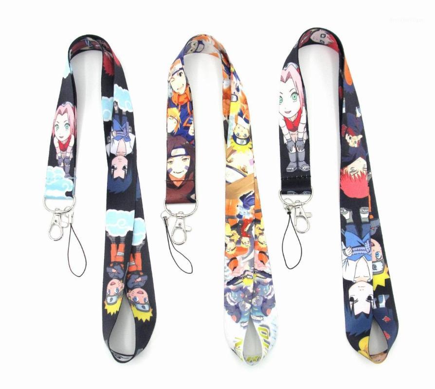 

10pcs per lot Naruto cell phone lanyard keychains anime animation Naruto lanyard for keys badge holders badge1