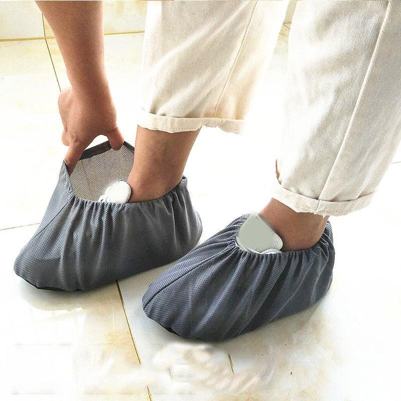 

1Pair Thicken Reusable Elastic Shoe Cover Home Indoor Antiskid Overshoes Student Room Dust Proof Feet Covers Outdoor Shoes1
