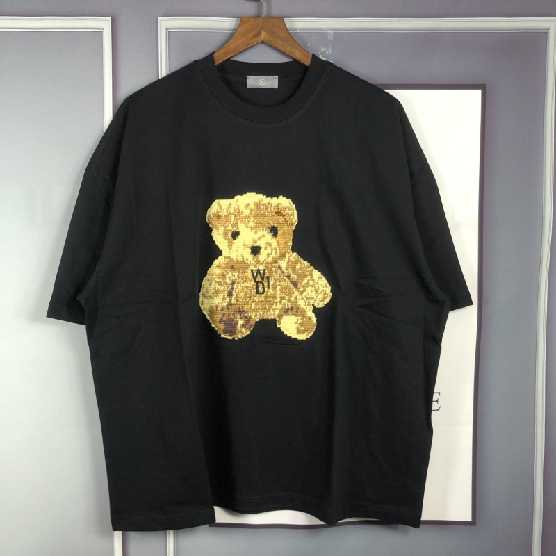 

2021 New 2121ss Summer Style Embroidery Bear We11done t Shirt Men Women Best Quality Welldone Top Tees T-shirts Oversized 9aus