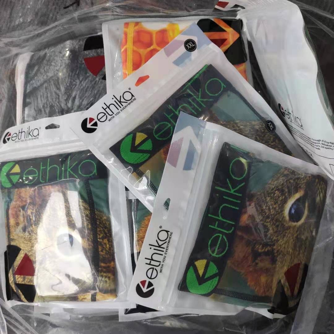 

Unisex ethika boxers Technical Underwear Graffiti Women Men Fitness Quick Dry Cotton Boxer Sport Short Boxer Underpants 872