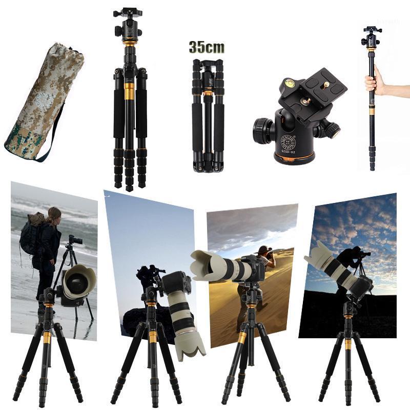 

Lightweight Portable Q666 Q666C Professional Travel Camera Tripod aluminum/Carbon Fiber tripod Head for digital SLR DSLR camera1