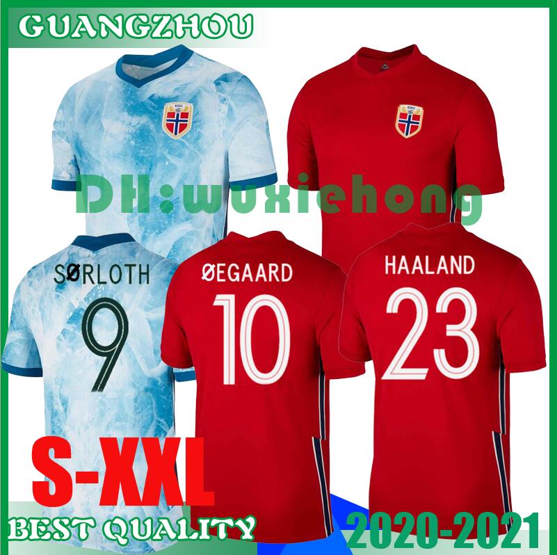 

News 20 21 Soccer Jerseys 2020 2021 #23 Haaland #15 Berge #7 King camisetas de fútbol national team Football Uniforms thailand S, 2021 home and patch