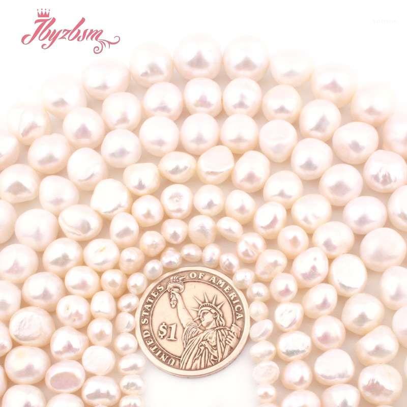 

3-4/5-7/6-8/8-9mm Natural Freshwater Pearl White Freeform Natural Stone Beads For DIY Women Necklace Bracelet Jewelry Making 15"1