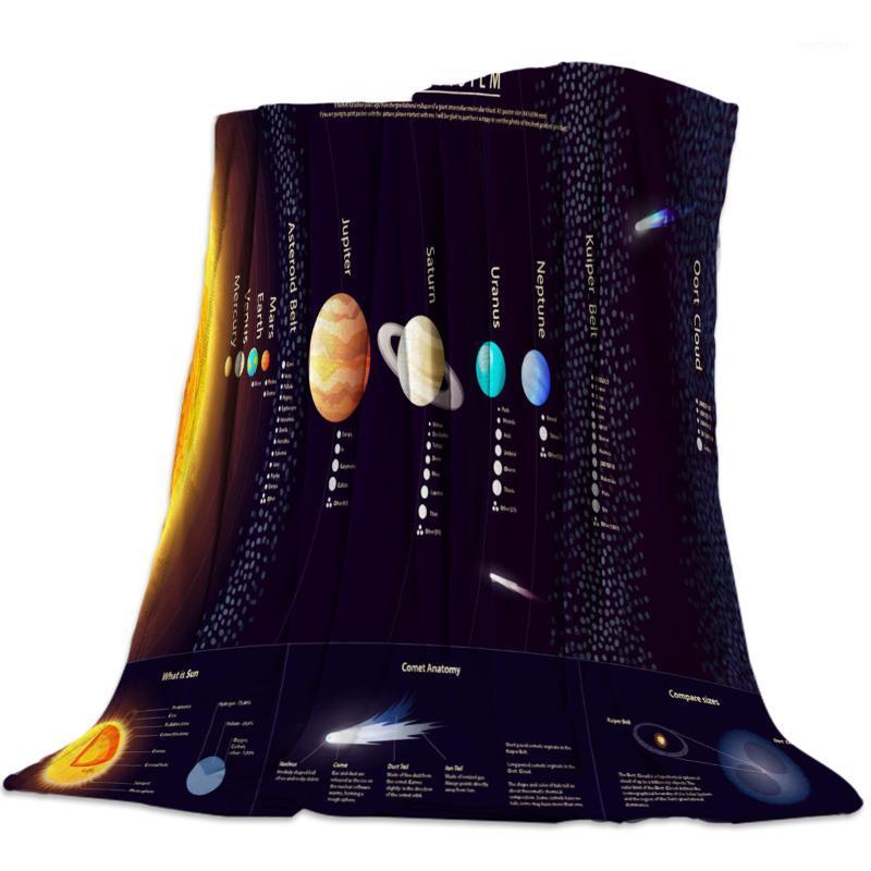 

Soft Warm Coral Fleece Blanket Galaxy Solar System Winter Sheet Bedspread Sofa Throw Light Thin Flannel Blankets1