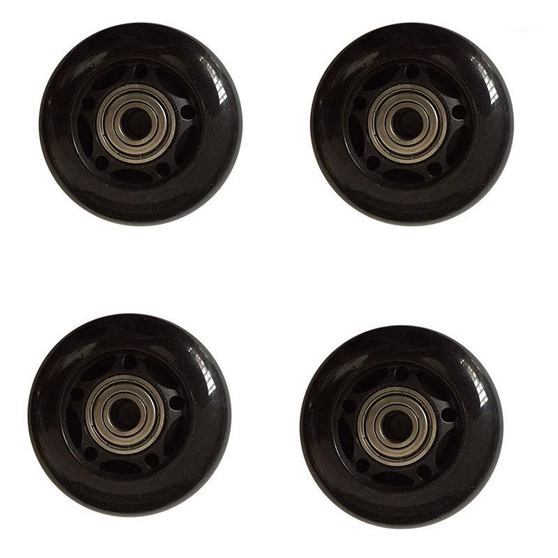 

4Pcs Roller Skates Rubber Wheels Anti-Skid Mute Wear-Resistant Roller Skates Skate Accessories1, Black