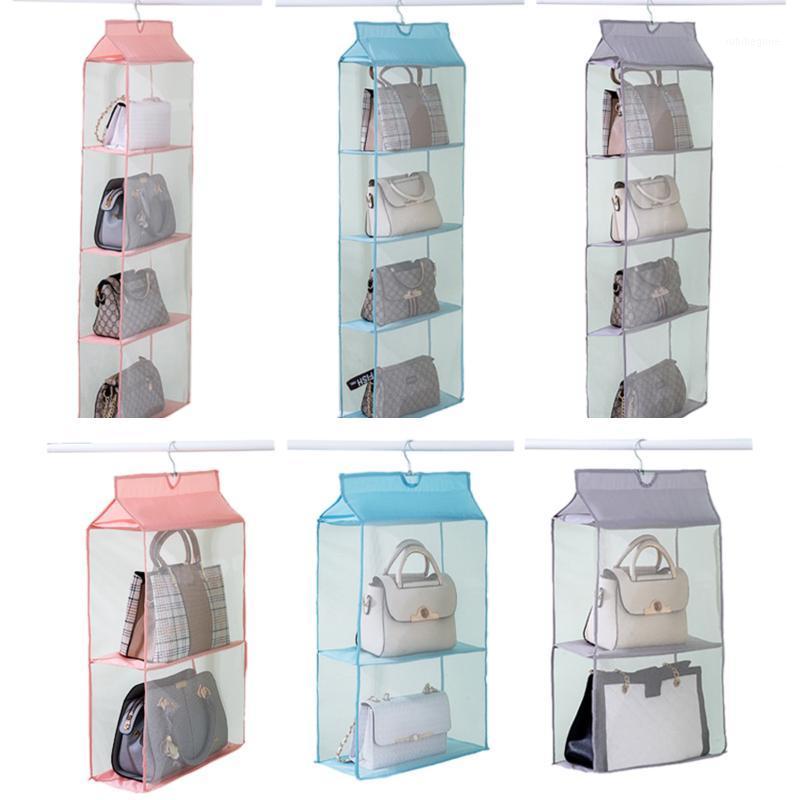 

Multi-layer Handbag Storage Bag Multi-functional Dormitory Household Wardrobe Dustproof Pouch See-through Hanging Organizer1