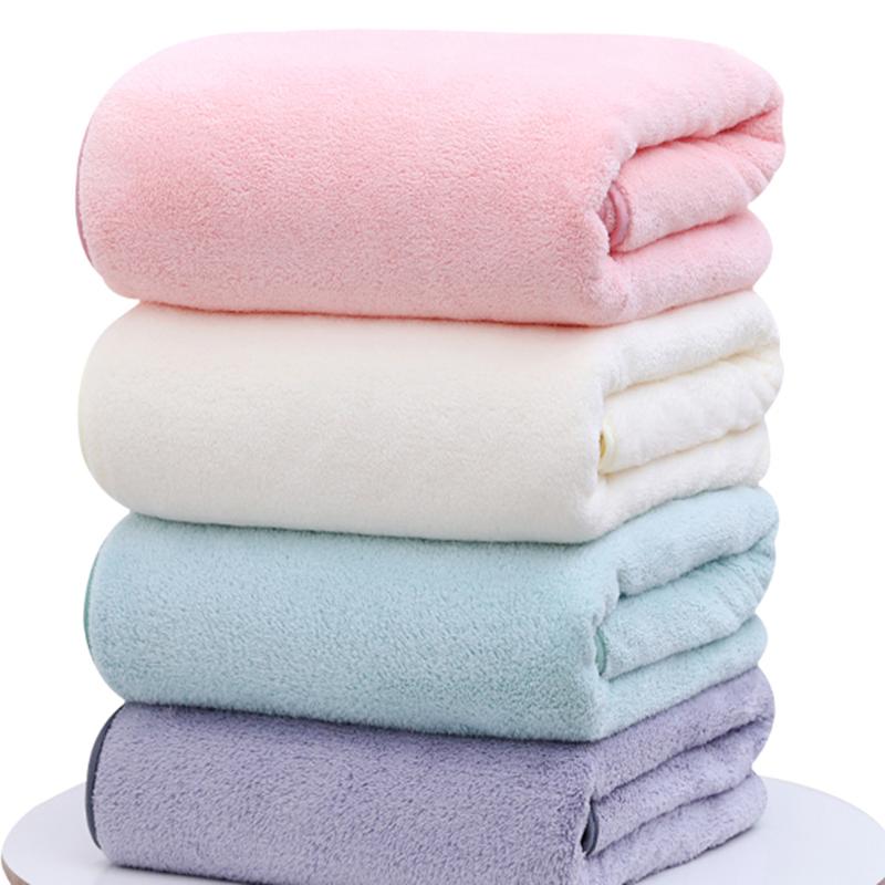 

1pc Bath Towel Bath Towel Super Absorbent Coral Velvet Bathroom Body Spa Sports Plush BathTowel for Beach yj1006, Pink