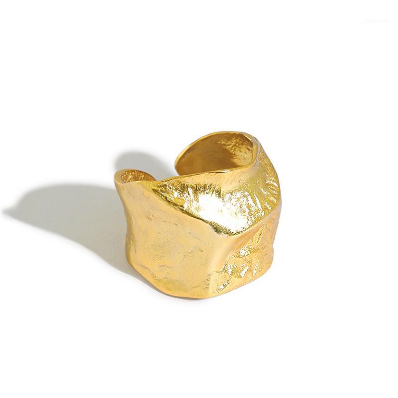

SHANICE S925 sterling silver open ring Korean ins design irregular concave and convex surface Finger Jewelry Rings for Women1