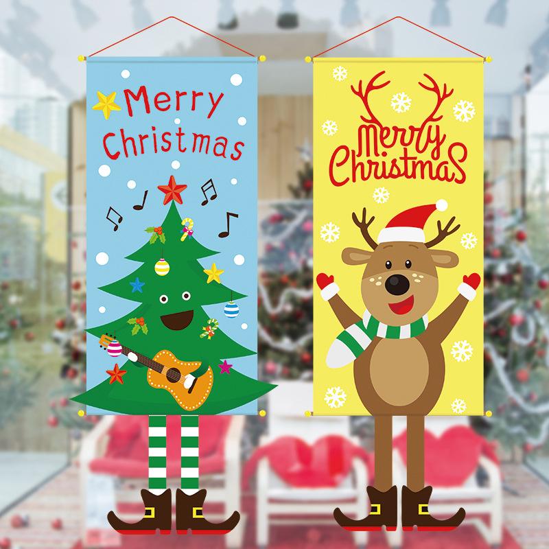 

Merry Christmas Porch Door Banner Hanging Ornament Christmas Decoration For Home Xmas Navidad 2020 Happy New Year 2021