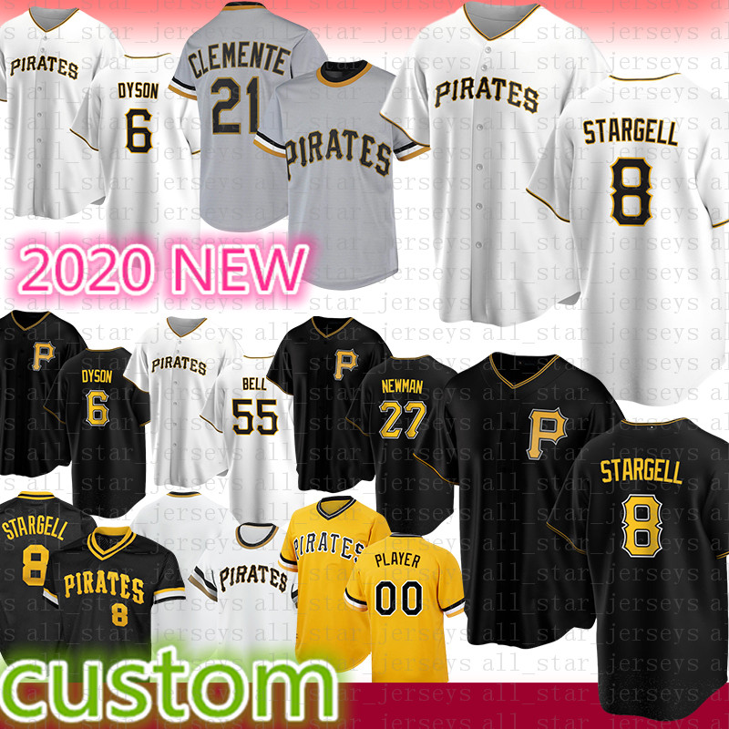 

Pittsburgh Custom 8 Willie Stargell Baseball Jersey 55 Josh Bell 21 Roberto Clemente 6 Starling Marte 24 Chris Archer 27 Kent Tekulve Moran, Blue;black