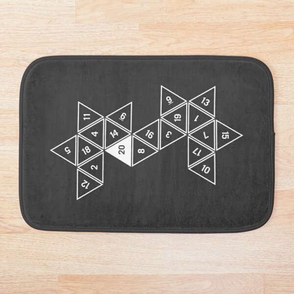 

Unrolled D20 Bath Mat Non Slip Bloody Bath Mat Microfiber Memory Foam Antiskid Terror Floor Door