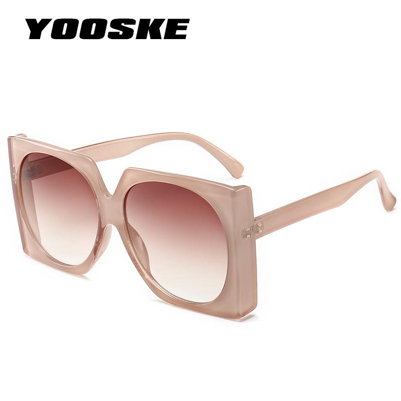 

YOOSKE Classic Sunglasses Women Retro Gradient Designer Red Purple Sun Glasses Ladies Luxury Big Frame Sunglass For Male Female