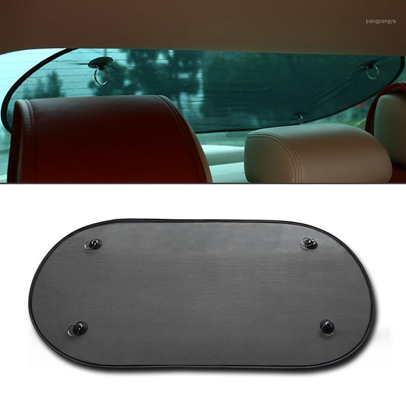 

100*50cm Car Rear Windscreen Sunshade Glass Window Folding Car Case Black Sun Shade Cover Visor Mesh Shield Accessories1